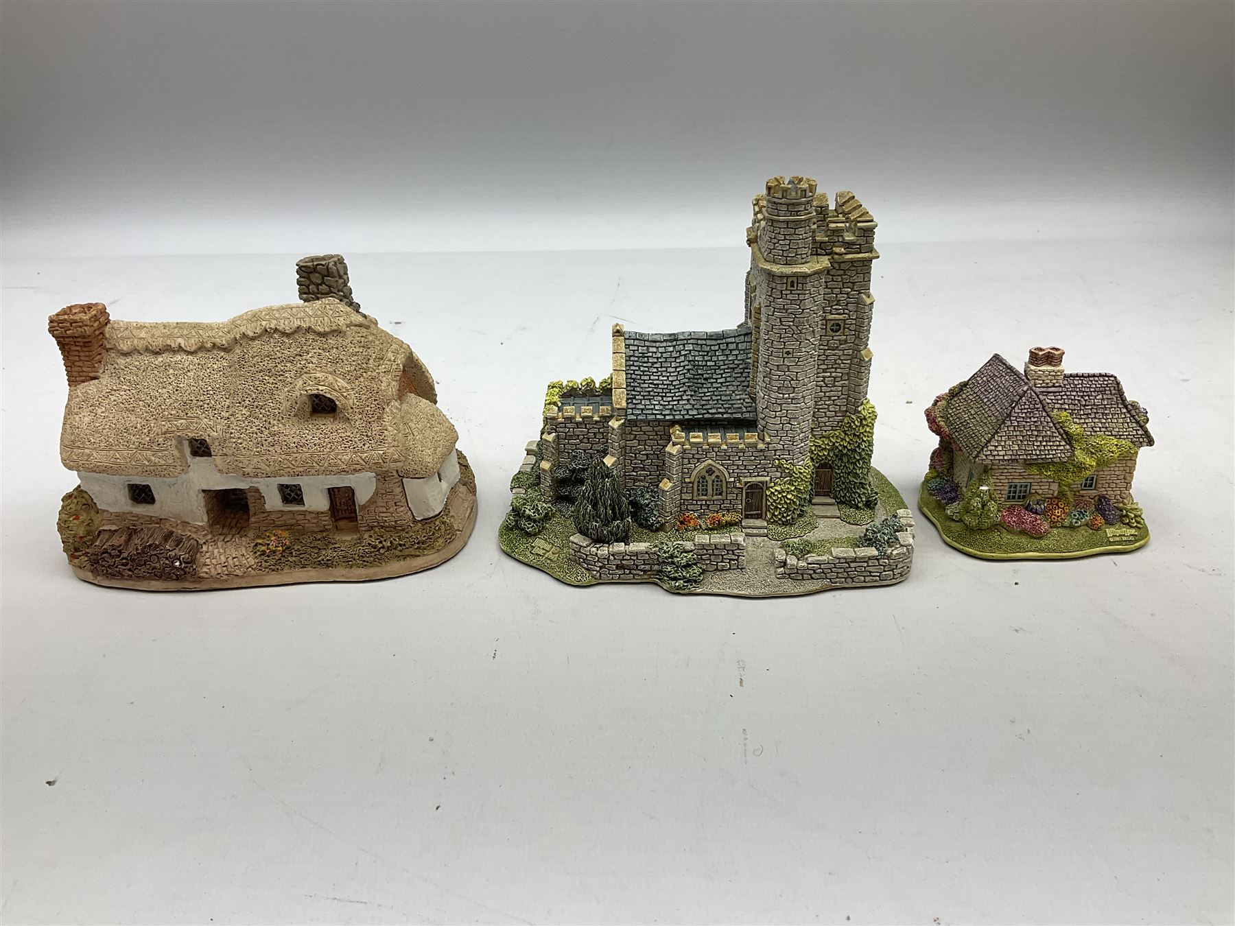 Eight Lilliput Lane models from the 'British Collection' to include six boxed and two loose examples, including 'Kenmore Cottage' and 'Hopcroft Cottage', some with deeds