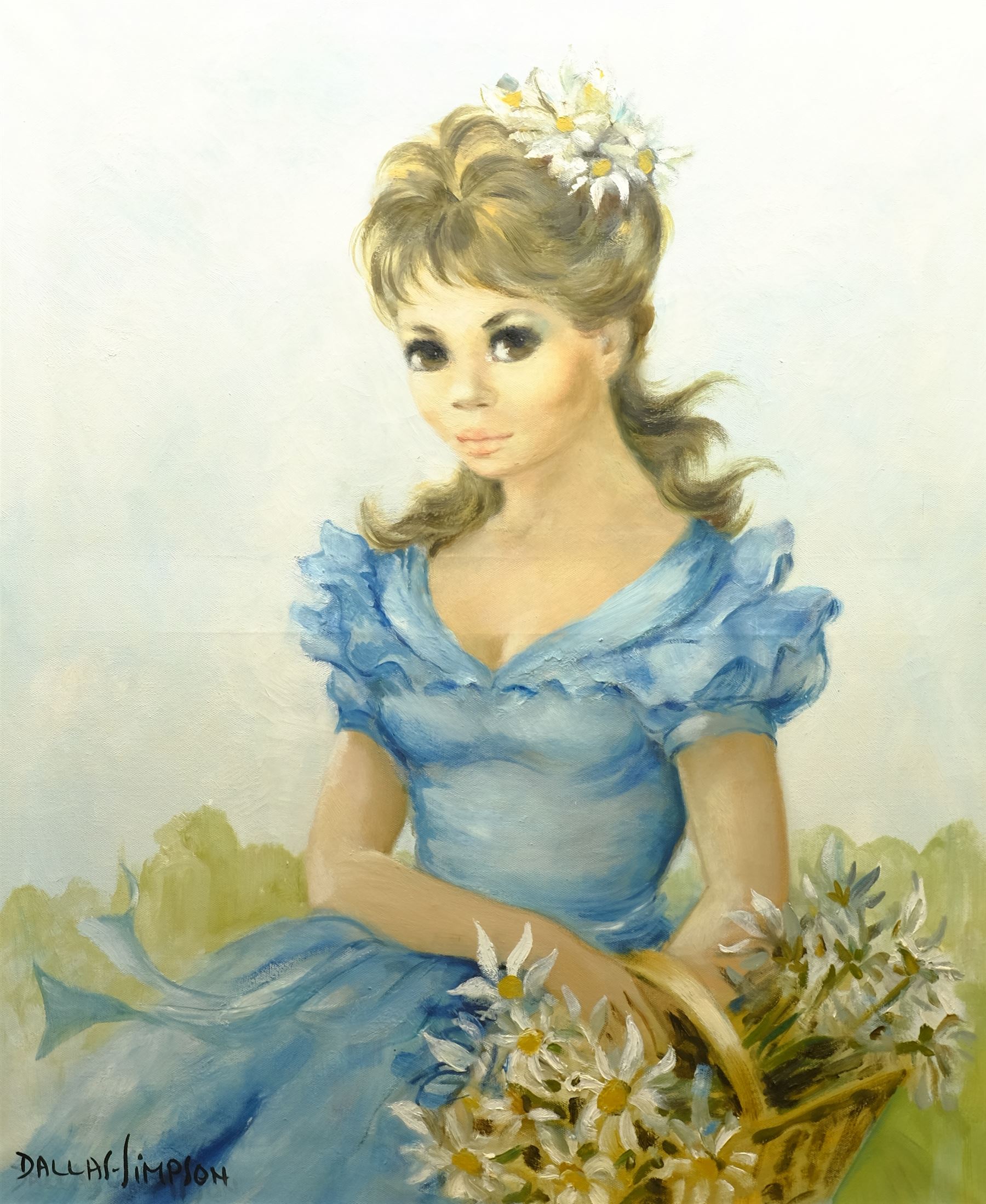 Audrey Dallas-Simpson (American 1925-1984): 'Valerie', oil on canvas signed 75cm x 62cm
