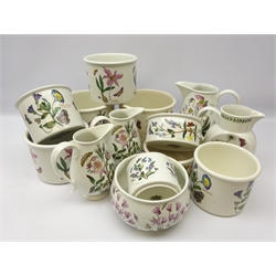  Portmeirion 'Botanic Garden' plant pots and jugs, in one box  
