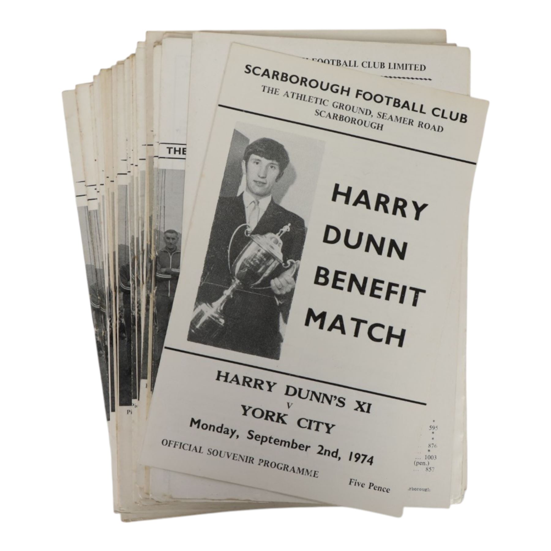 Comprehensive collection of 1970s Scarborough FC football programmes