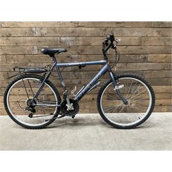 Three bicycles- man’s Falcon Storm 18 speed mountain bike; lady’s Dawes Sonoran 24 speed road bike; child’s Apollo 18 speed bike (3)