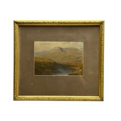 Scottish School (Late 19th century): Highland Stream with Stags, watercolour indistinctly signed and dated '99, 17cm x 25cm
Provenance: exh. Fine Art Society 1901, label verso