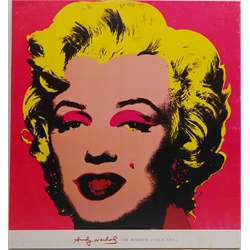  After Andy Warhol (American 1928-1987): Marilyn Monroe 'The Warhole Collection, colour print mounted onto canvas 65cm x 70cm unframed  