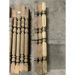Twenty nine pitch pine staircase spindles, two types - THIS LOT IS TO BE COLLECTED BY APPOINTMENT FROM THE OLD BUFFER DEPOT, MELBOURNE PLACE, SOWERBY, THIRSK, YO7 1QY