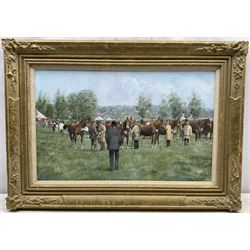 Clive Madgwick (British 1939-2005): Horse and Tractor Show at 'Hadleigh Show', pair oils on canvas signed, titled on artist's studio labels verso 34cm x 55cm (2)