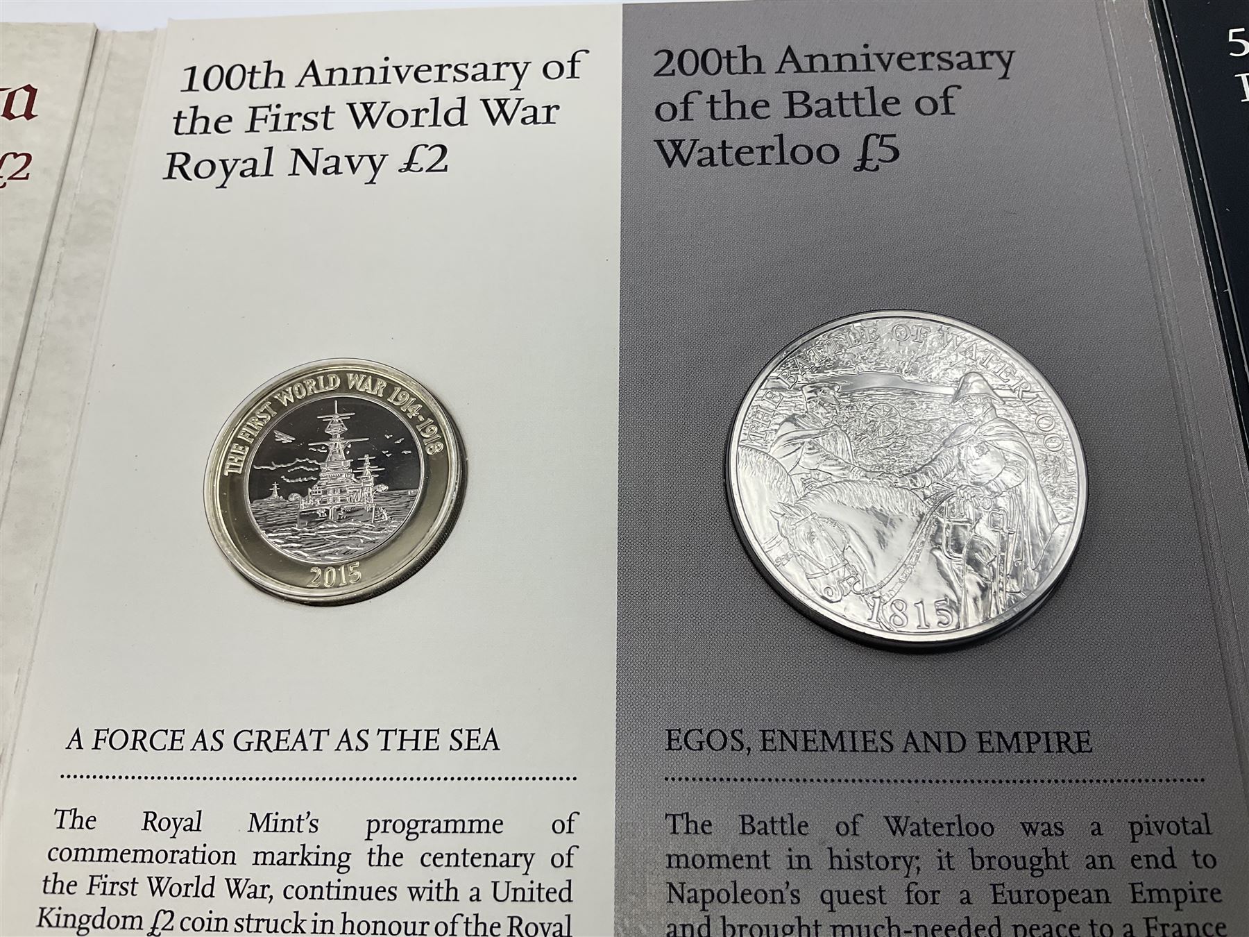 Two The Royal Mint United Kingdom Annual Coins Sets, dated 2015 and 2016, both in card folders with certificates