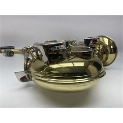 Czechoslovakian Boosey & Hawkes Powertone alto saxophone, serial no.125362; in fitted carrying case with crook