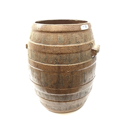  Large Victorian salt-glaze stoneware barrel, H51cm   