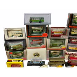 Various Makers - thirty die-cast models of buses and coaches by Budgie, EFE, Corgi, Original Omnibus, Atlas etc; twenty-five boxed and five unboxed; together with two boxed Hong Kong plastic friction-drive buses (32)