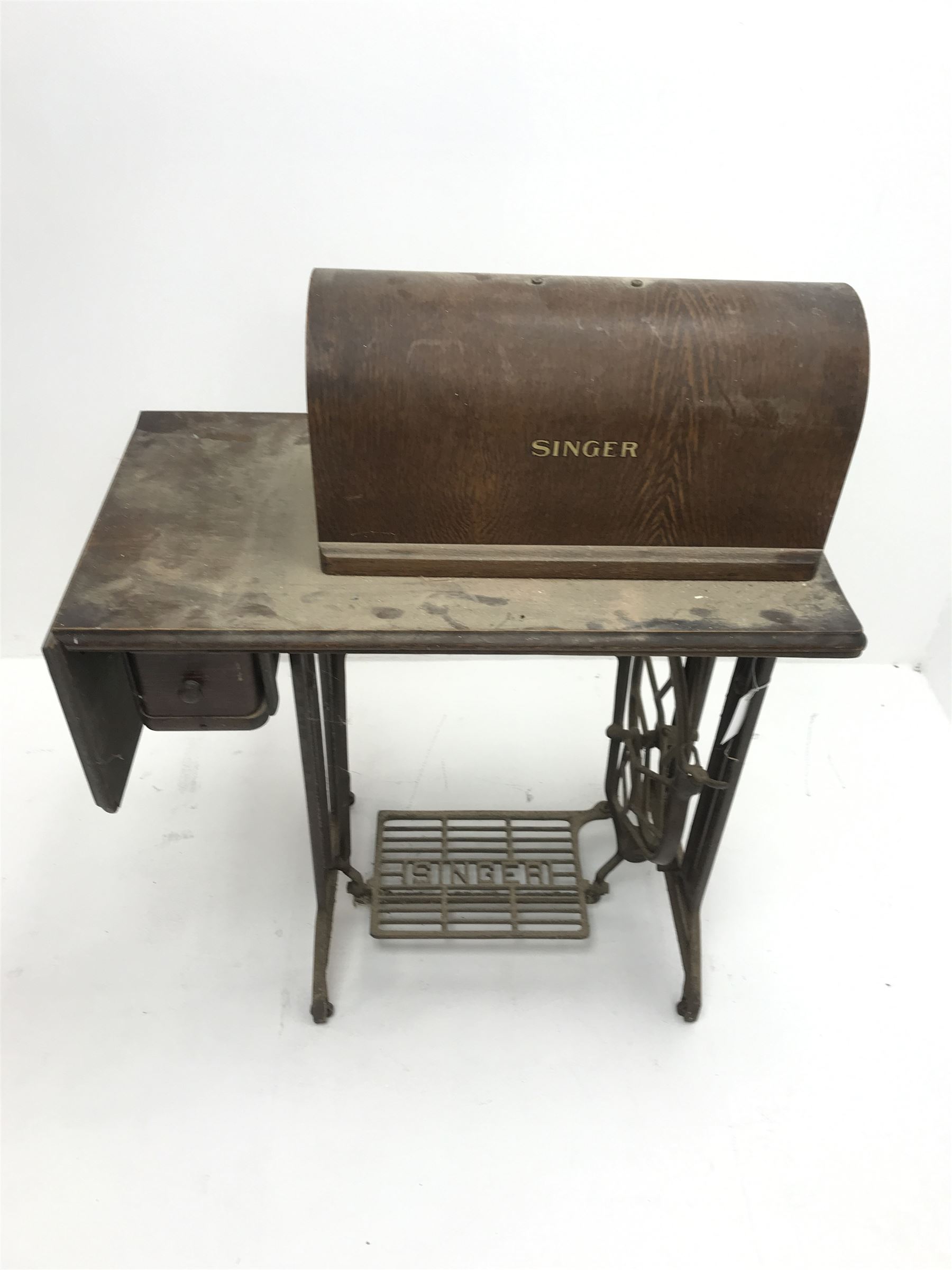 Singer treadle sewing machine, cast iron base The Furnishings Sale