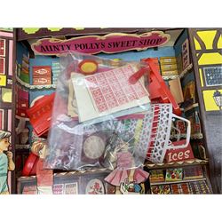 Berwick Toys High Street Shops layout with well-stocked sweet shop and post office; H.C.F. Build A Farm set; and Jukepet battery operated miniature jukebox; all boxed (3)