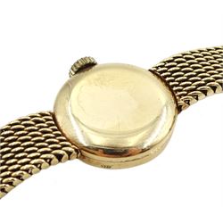 Zenith 9ct gold ladies manual wind bracelet wristwatch No. 5623626, London 1963, boxed