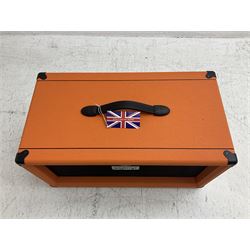 English made Orange 'Voice of the World' bass guitar speaker cabinet; 400 watts 8 ohms; serial no.OBC210M-00519-0615; L62cm