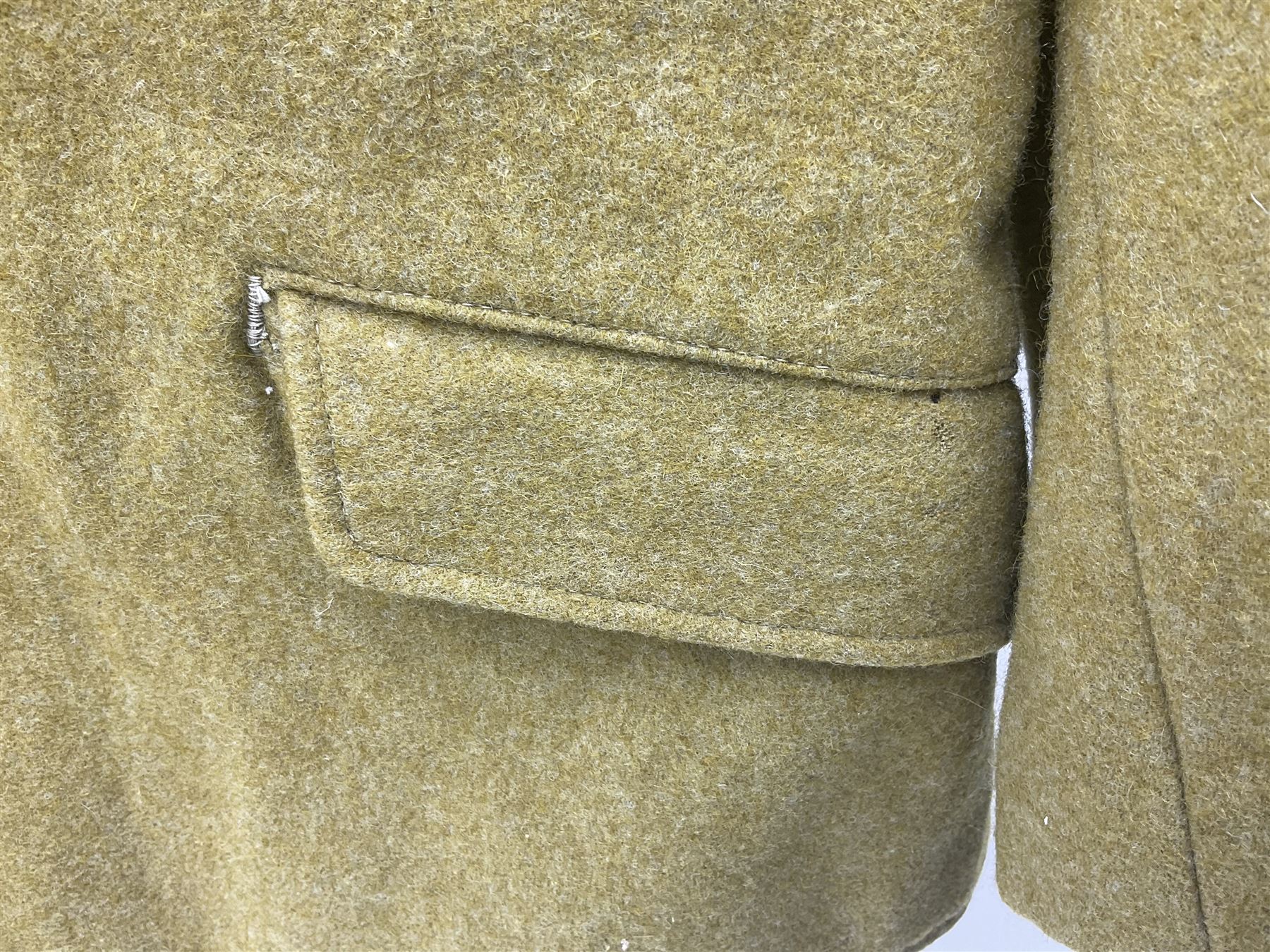 Japanese Type 38 winter tunic, the lining stamped with various Japanese character marks
