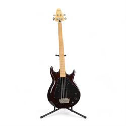 1970s American Gibson Grabber bass guitar, in ebonised wooden finish, serial no. 549900, in original case, L114cm