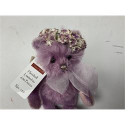 Three limited edition Charlie Bears, comprising Fuchsia, 208/600, Wallflowers, 208/600, and Harebell, 189/600, each designed by Isabelle Lee, from the Minimo Collection, each with tags 