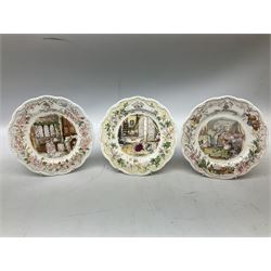 Seven Royal Doulton Brambly Hedge plates, comprising Autumn, Candlelight Supper, Crabapple Cottage, Old Oak Palace, The Birthday, The Grand Bathroom and The Dairy