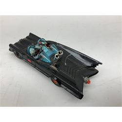 Twenty unboxed and playworn die-cast models including Dinky Guy van Golden Shred, Buick Riviera, Austin A105, Hillman Imp etc; Corgi Batmobile, Monkeemobile, Man From Uncle Oldsmobile Super 88, Airborne Caravan, Ford Mustang etc; Spot-On Humber Super Snipe Estate car; Schuco Micro Racer 1038 clockwork Mercedes 220S etc