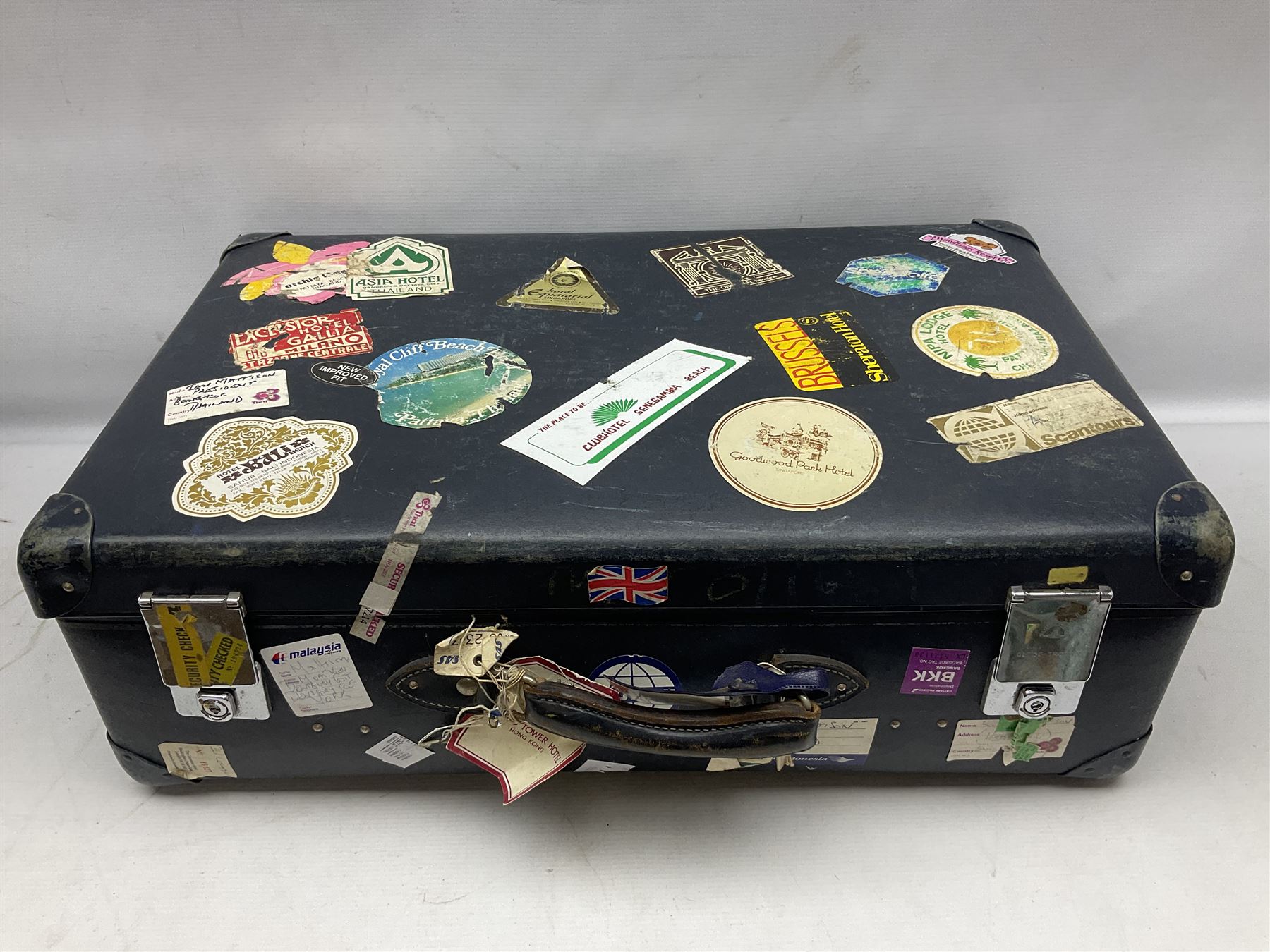 Two globetrotter suitcases, largest example H42cm