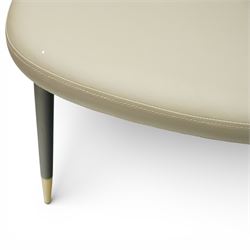 Next Home - Four 'Dwell' grey black comida dining chairs, black tapering metal legs