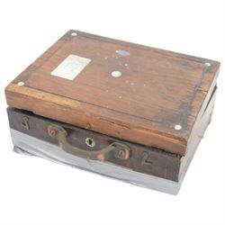 Collection of magic lantern slides, including examples by Graystone Bird of Bath and scenes of Old Scarborough, in wooden box