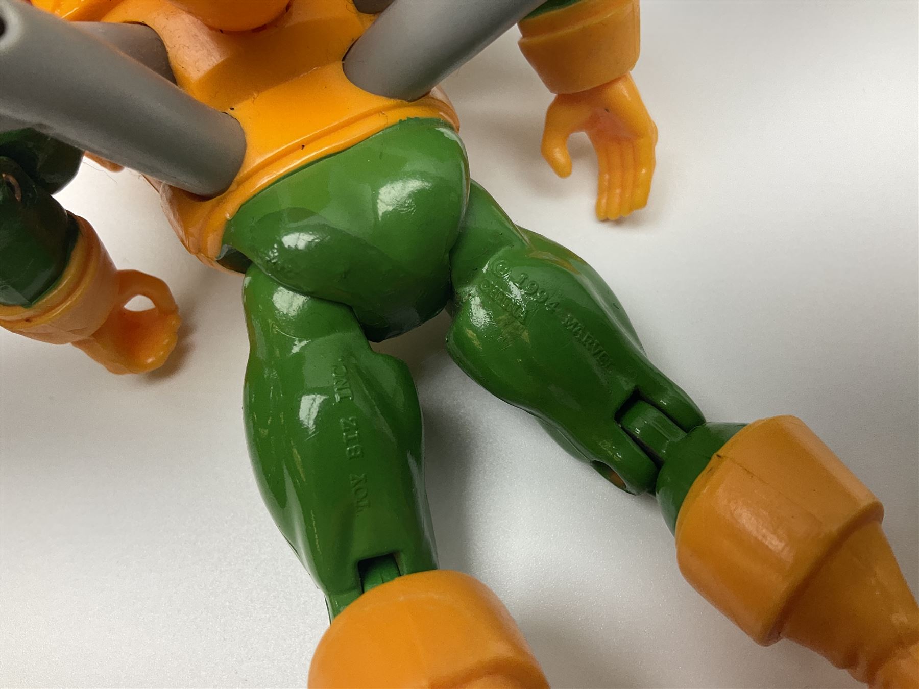 Group of early 90s Marvel/DC Comics toys; 1993 Kenner Batmobile with original Batman figure and plane; Marvel Comics Spider-Man 1994 Web of Steel series Hobgoblin Wing Bomber, incomplete Daily Bugle Playset and Scorpion; assorted figurines and later accessories 