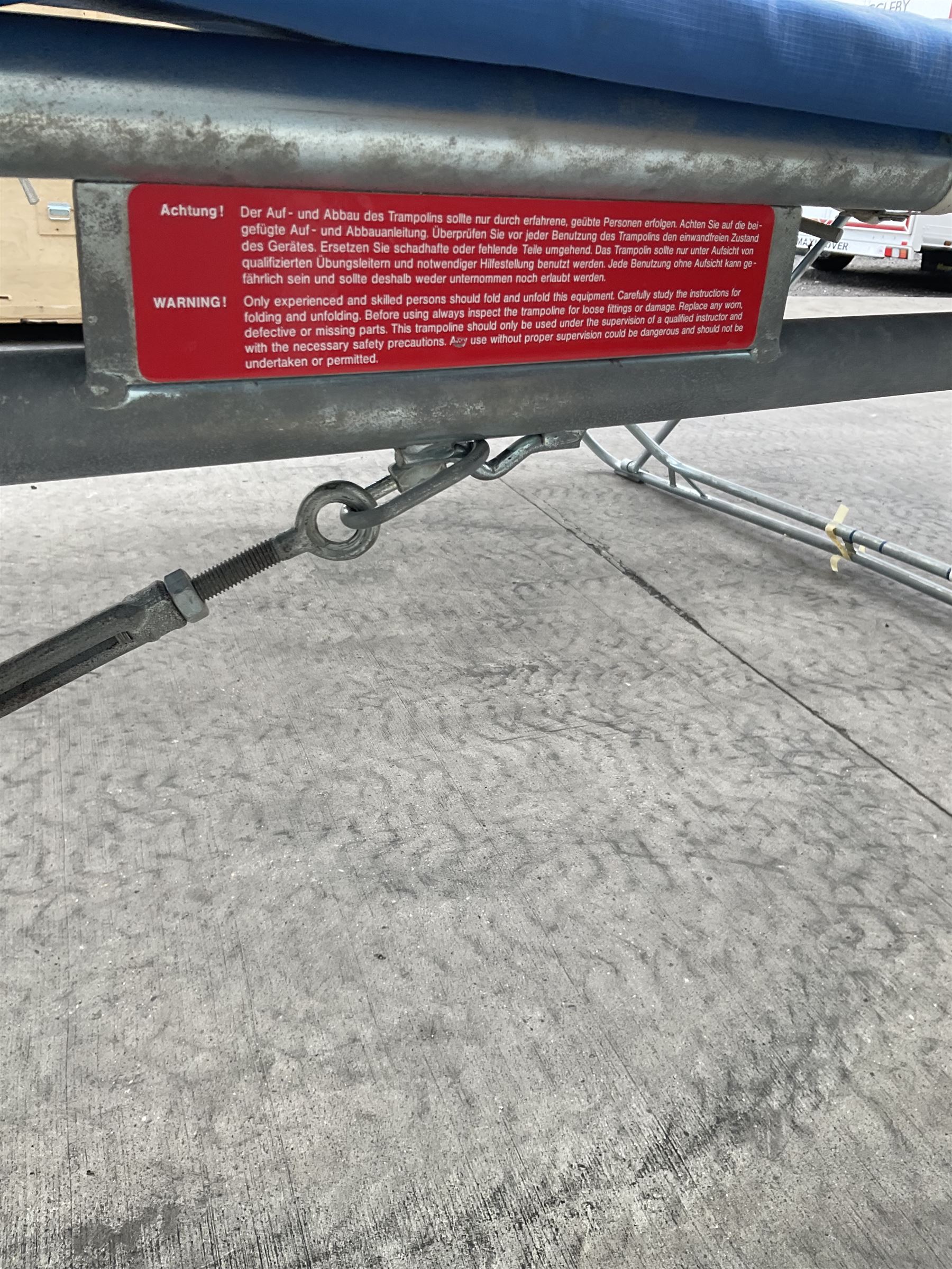 EuroTramp professional folding trampoline, 5m x 3m x 110cm high - THIS LOT IS TO BE COLLECTED BY APPOINTMENT FROM DUGGLEBY STORAGE, GREAT HILL, EASTFIELD, SCARBOROUGH, YO11 3TX