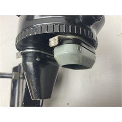 Three W. Watson & Sons microscopes, comprising Barnet binocular no 125253, Kima no 123196 and Service no 44858, all boxed 