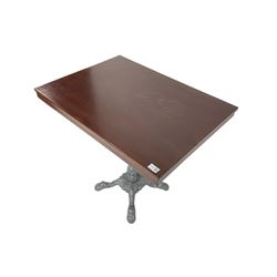 Cast iron rectangular pub table
