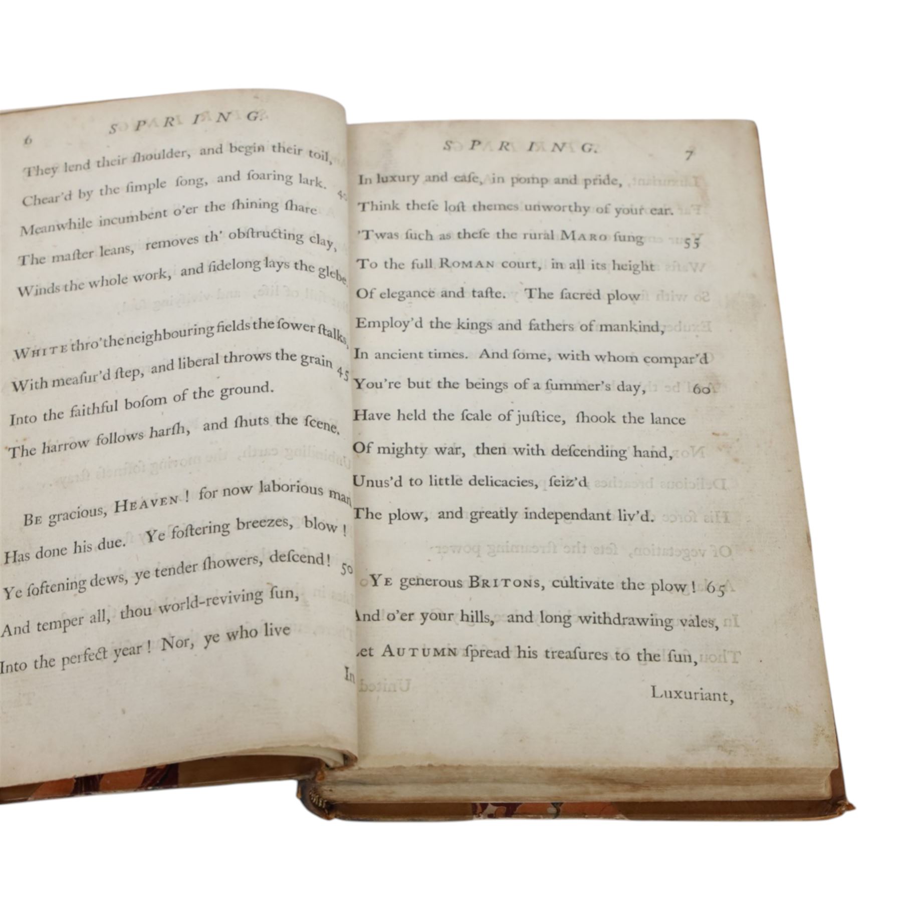 James Thomson; The Seasons a Poem, 1730, printed for J Millan, near Whitehall and A. Millar in the Strand M DCC XXX