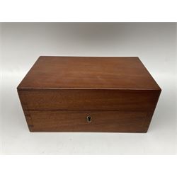 Ashton & Parsons Homeopathic pharmacy box, the fitted interior with thirty glass bottles with cork stoppers and labels to the glass, H10cm, L21cm