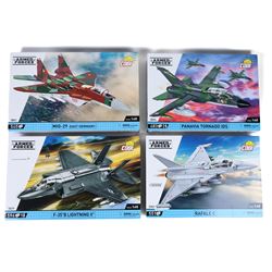 Four Cobi Bricks 1:48 scale Armed Forces model aircraft sets, comprising no. 5894 Panavia ...