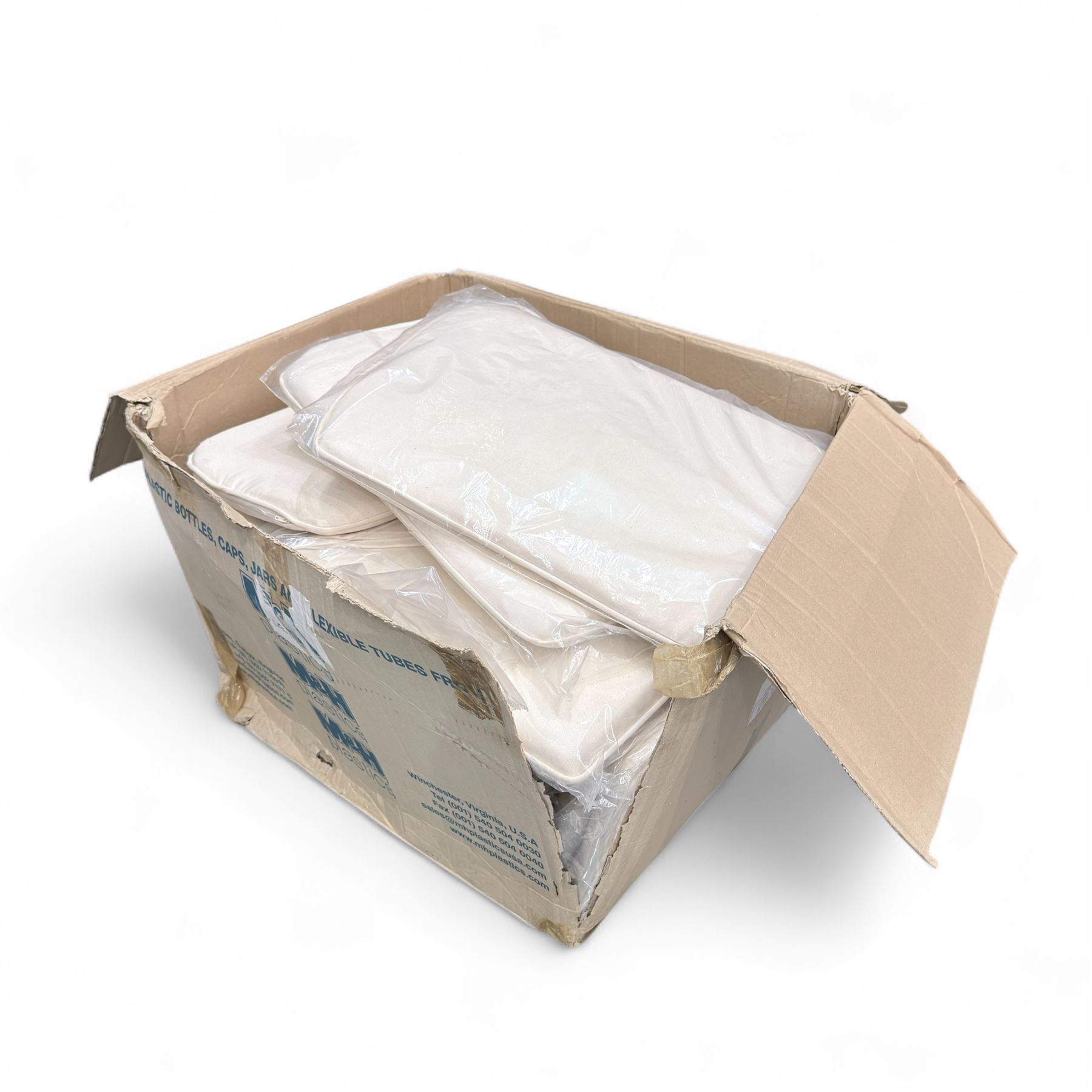 Wrought steel rectangular conservatory dining table, with glass top; and six, four side and two armchairs, with lattice backs and X framed bases, loose cushions