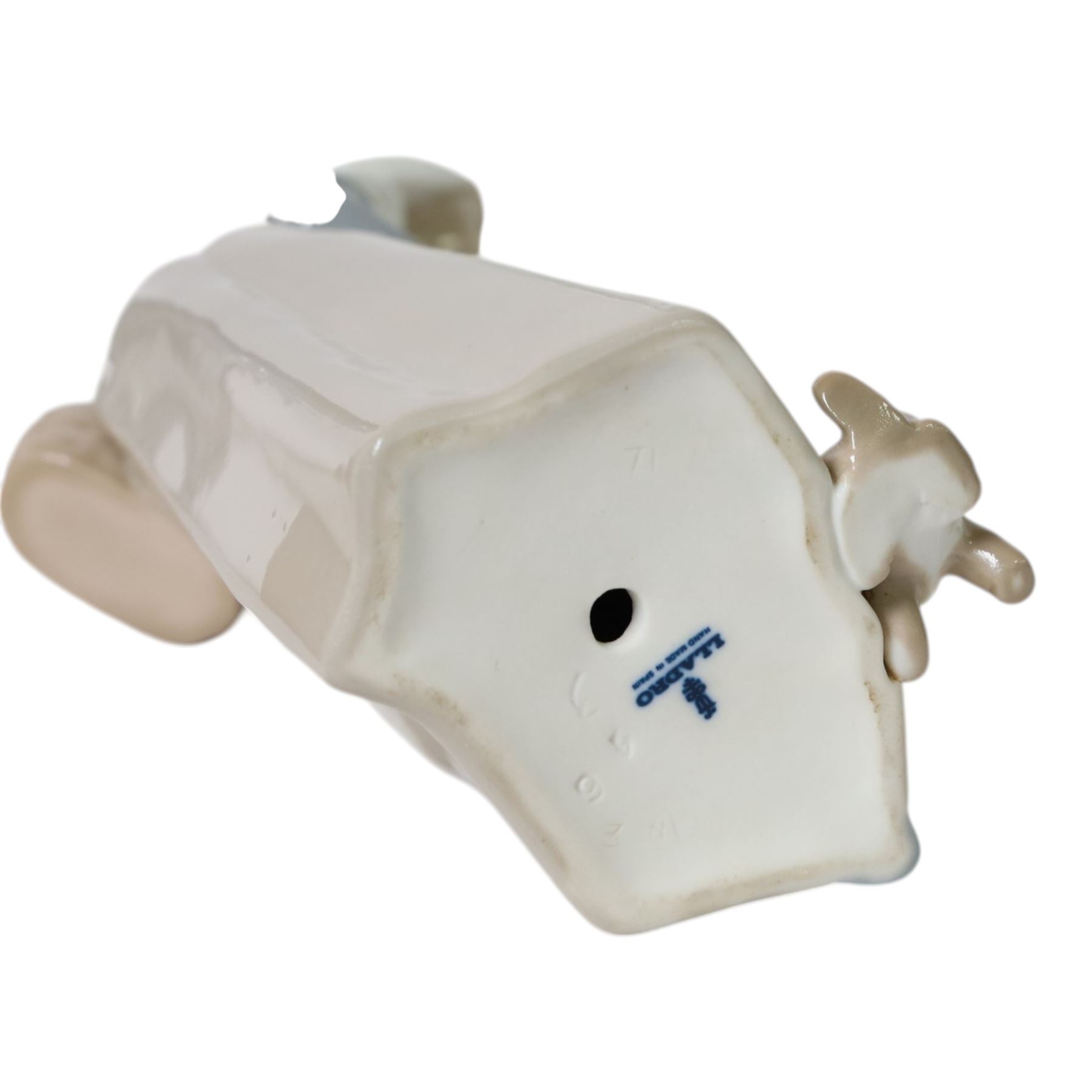 Four Lladro figures, comprising Summer Infatuation 6366, Butterfly Treasures 6777, Girl with Calla Lilies 4650 and Shepherdess with Dog 1034