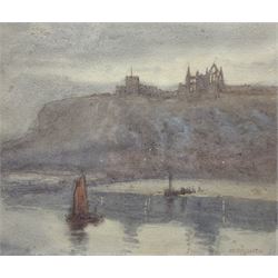 Nelson Ethelred Dawson (British 1860-1941): Over Whitby at Sunset, watercolour signed 22cm x 26cm 