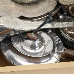 Plated tea set, cutlery and other items