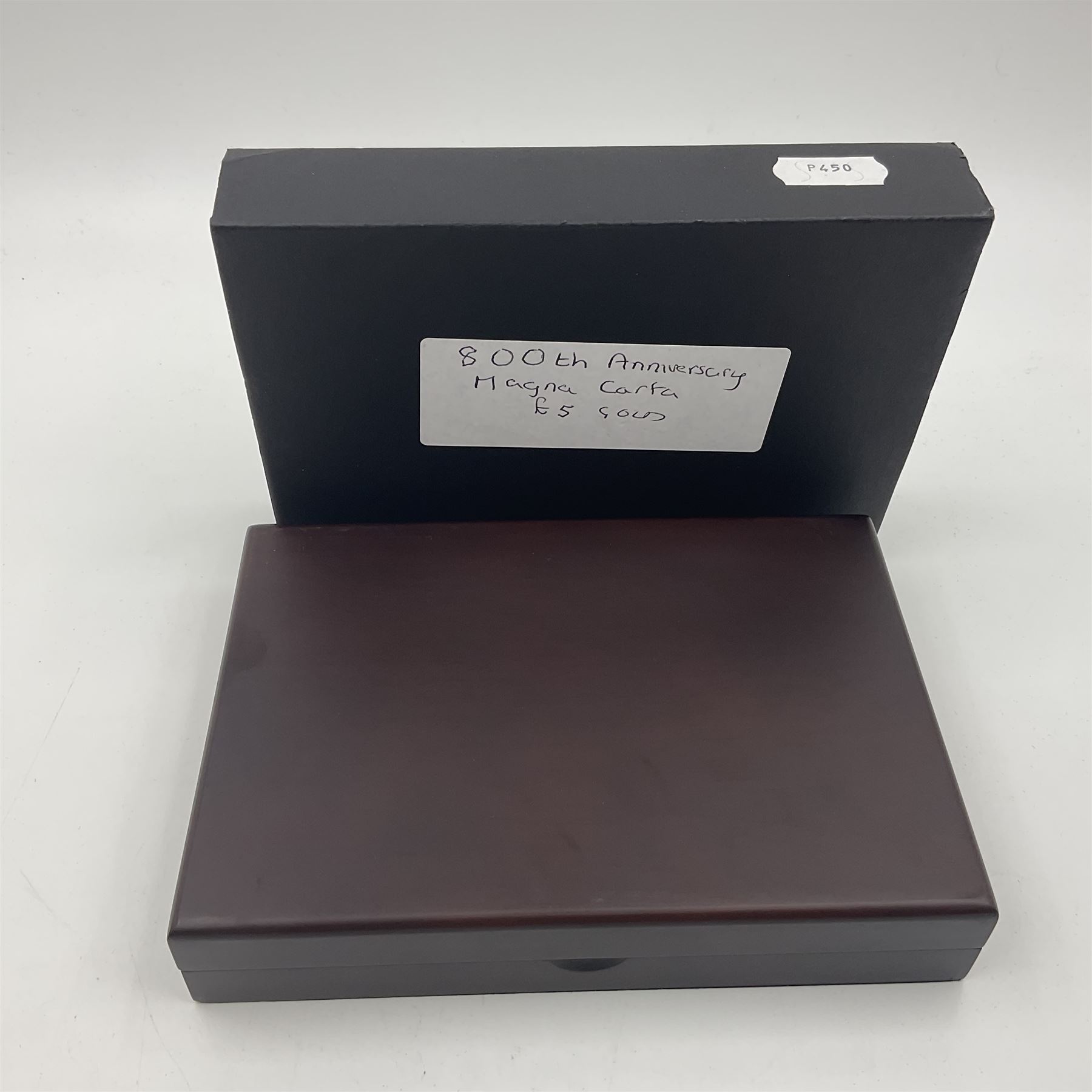 Queen Elizabeth II Bailiwick of Guernsey 2015 'The 800th Anniversary of the Magna Carta' gold proof five pound coin, cased with certificate