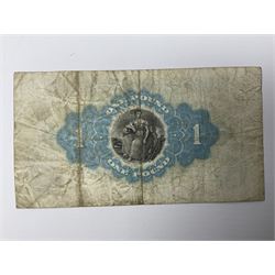 Irish and Scottish banknotes to include Bank of Ireland 5 January 1939 ‘B15’ one pound, two Bank of Scotland 1964 ‘AD07’ and ‘AF05’ one pound notes, one 1966 ‘CQ77’ one pound, and further notes from Clydesdale Bank, National Commercial Bank of Scotland Ltd. etc, housed in plastic sleeves