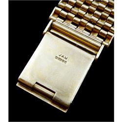 9ct gold bracelet wristwatch case, Birmingham 1991