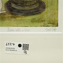 Sam Toft (British 1964-): 'Room with a View' 'Tea for Two' 'On the Edge of the Sand' and 'A Penny for your Thoughts', set five colour prints, two limited edition signed and titled in pencil max 34cm x 86cm (5)