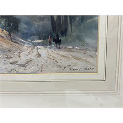 John Barrie Haste (British 1931-2011): Continental Landscape, watercolour signed 32cm x 49cm 