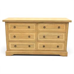 Barker & Stonehouse - contemporary flagstone and mango wood sideboard, rectangular top wit...