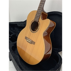 Ayres MCSM acoustic guitar designed by Gerard Gilet, Sitka Spruce, mahogany back and sides, in carrying case