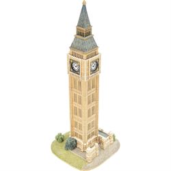 Five Lilliput Lanes, comprising Big Ben, Edinburgh Castle, London Bridge, Hampton Court and Round Tower, all with original boxes  