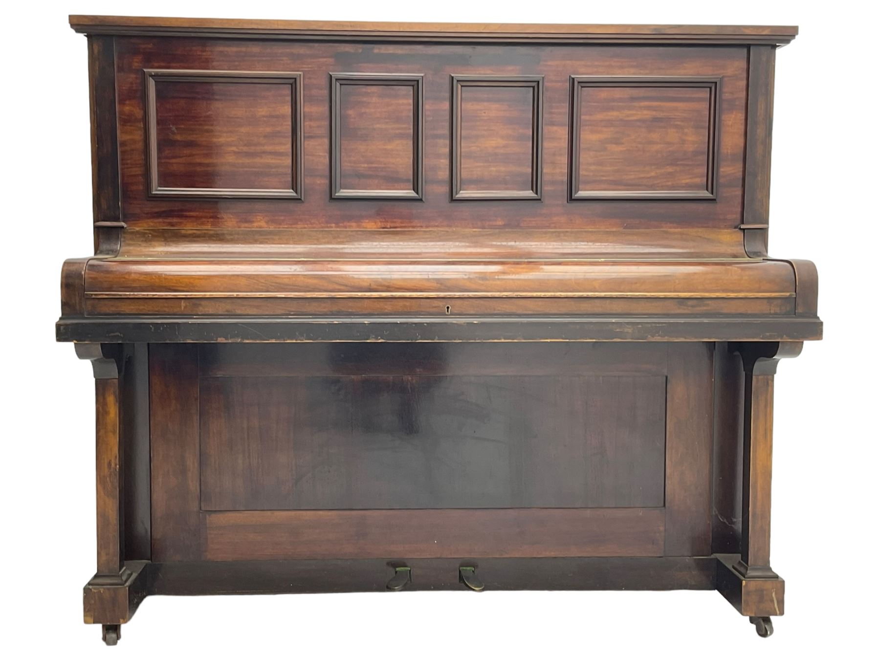 Cottam - Early 20th century (1920's) mahogany cased upright piano, with an overstrung frame and overdamper action, 85 notes A-A (seven octaves).
