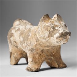 Chinese figure of a dog, probably Han Dynasty, W18cm