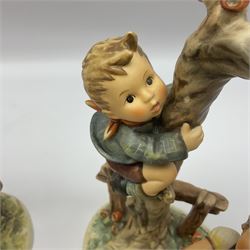 Two large Hummel figure group by Goebel, Welcome Spring and Here's my Heart, largest H32cm 