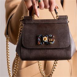 Dolce & Gabbana - ‘Miss Sicily’ Jewelled Mini Shoulder Bag, the model introduced for the F...
