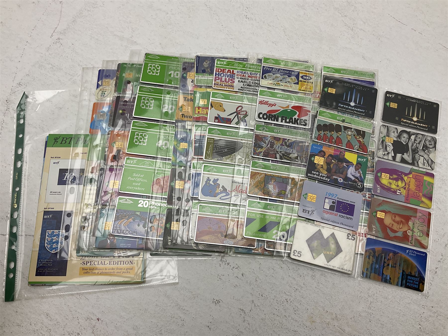 Collection of assorted vintage phonecards to include BT examples and quantity of Now! Thats what i call music vinyls and tapes etc, DVDs etc