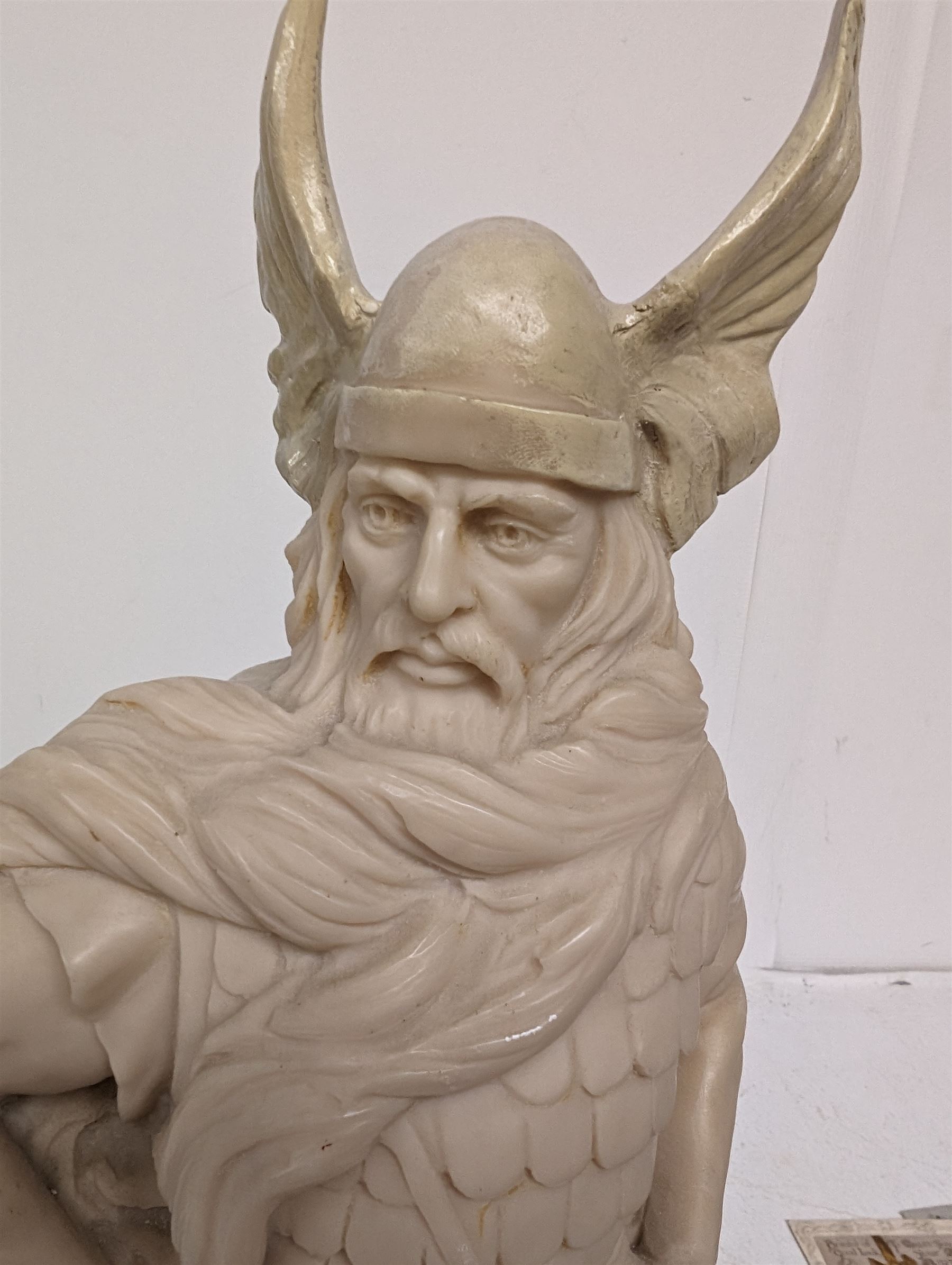 Amilcare Santini (Italian 1910-1975): Viking sculpture in resin, signed